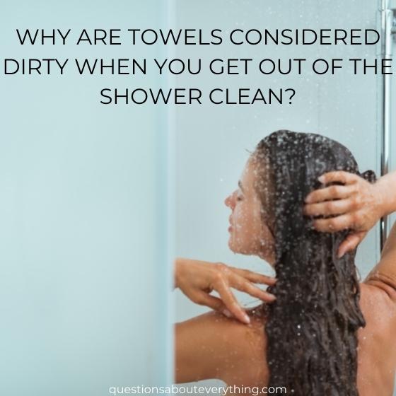 philosophical question on dirty towels but you get out of the shower clean