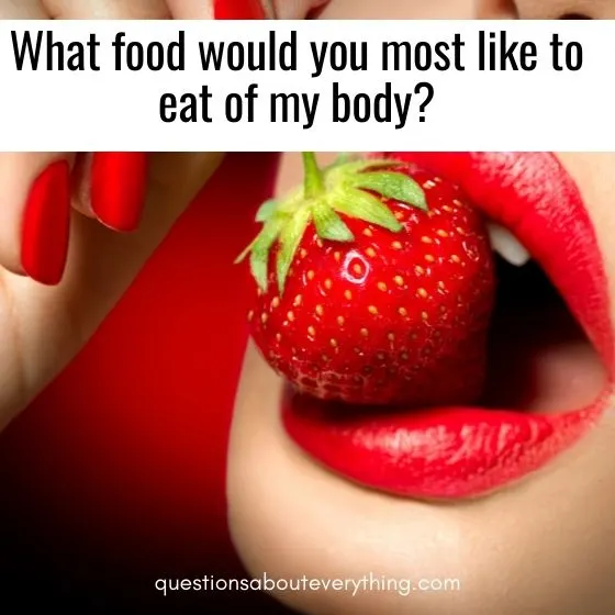 sex questions for couples food on body