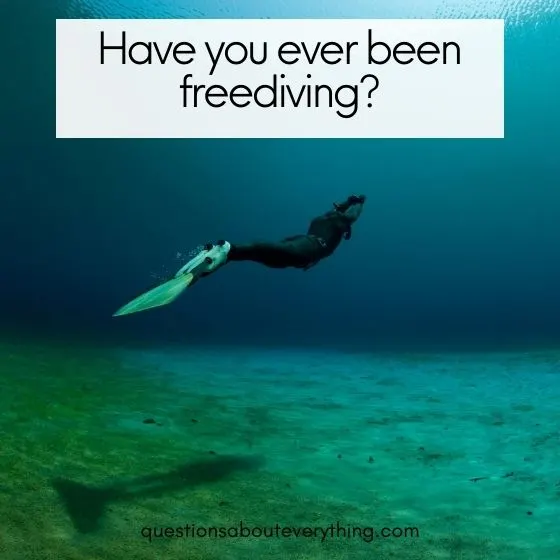 have you ever questions freediving 