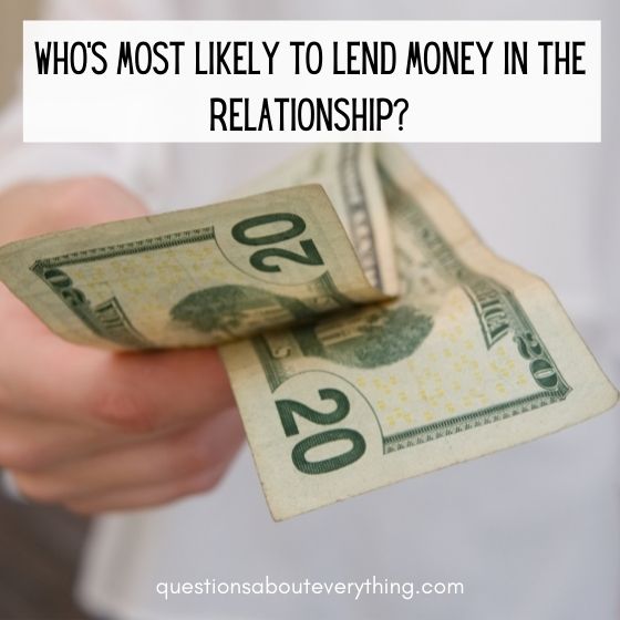 most likely to questions lending money 