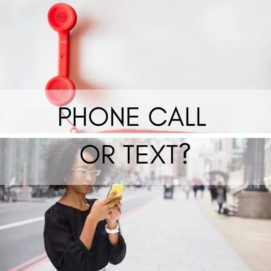 this or that question: phone call or text?