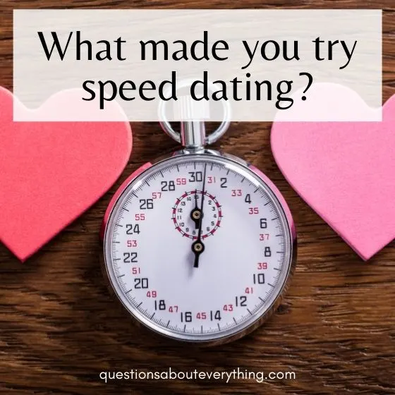 speed dating trying dating