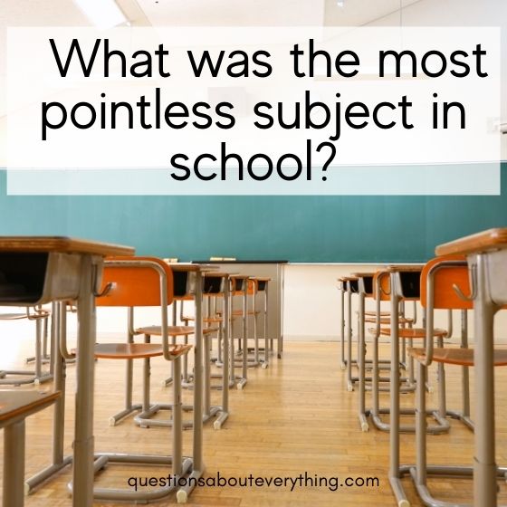 weird questions to ask a guy pointless school subject 