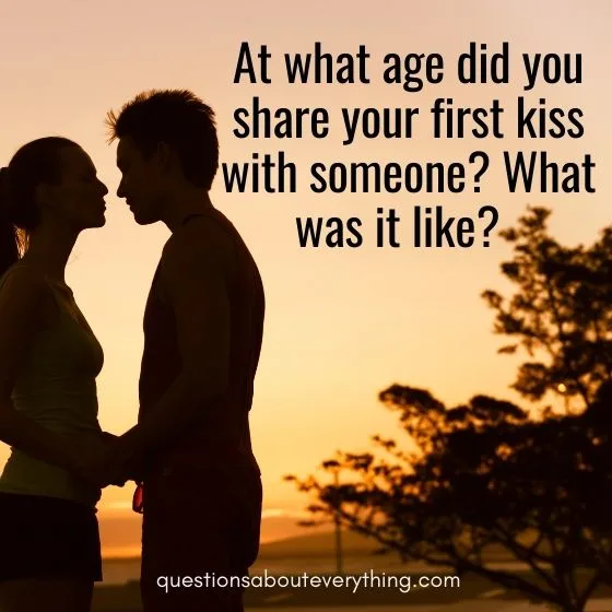 truth or drink question for couples about first kiss