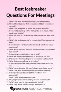 150 Best Icebreaker Questions To Try With Your Team