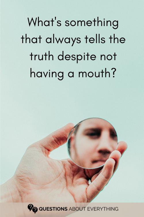 trick question on something that always tells the truth despite not having a mouth