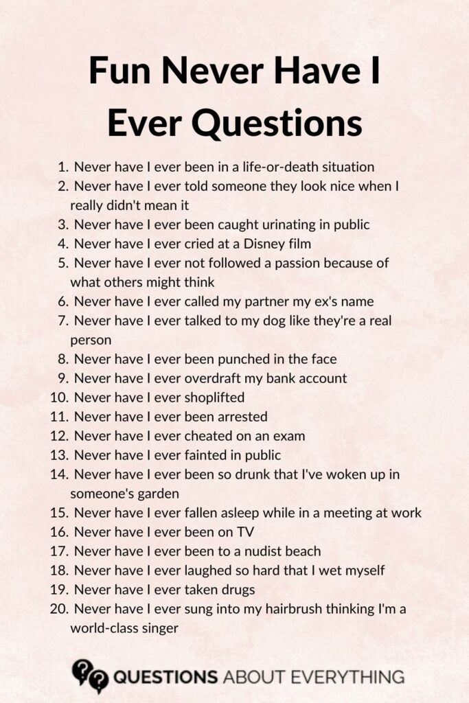 list of 20 never have I ever questions